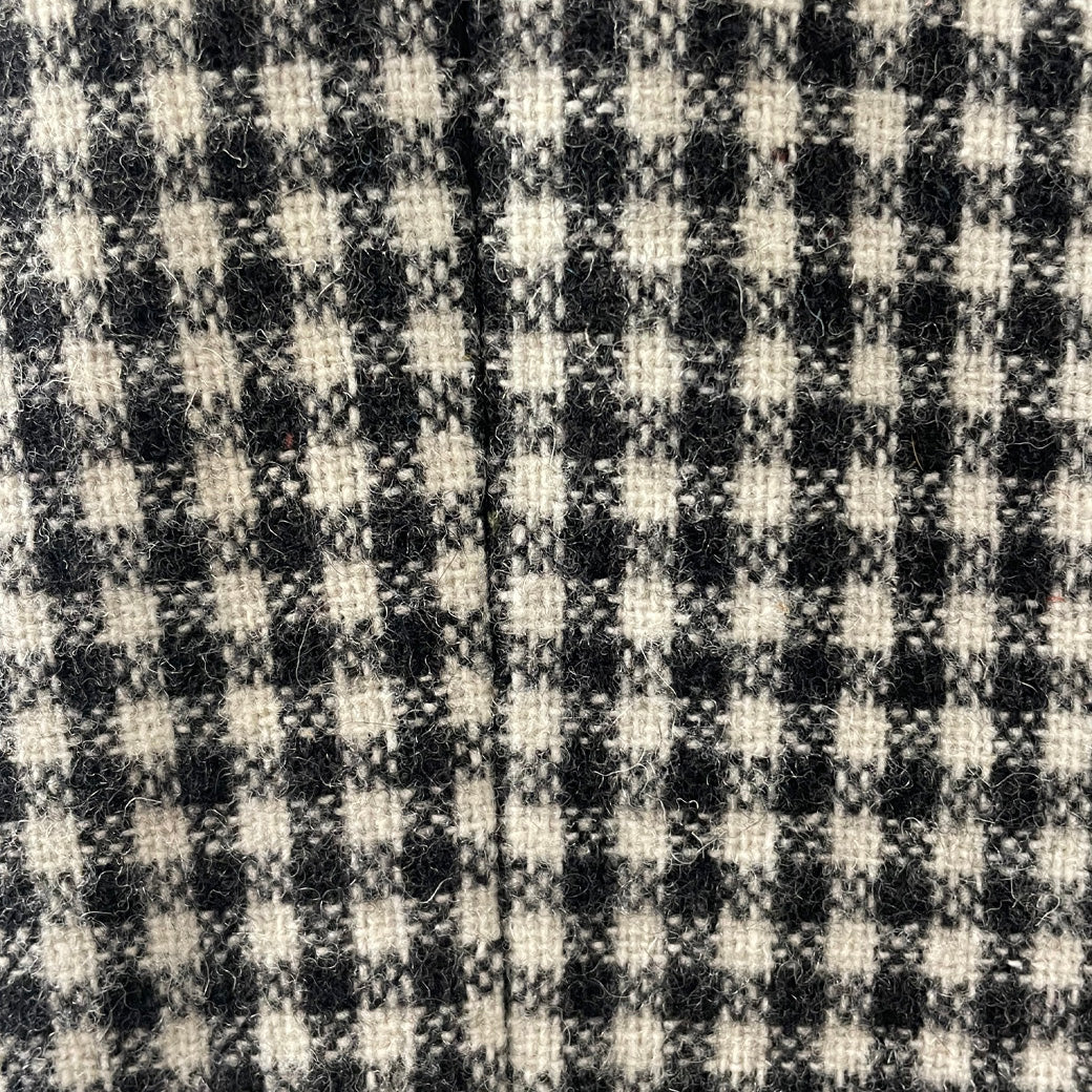 Vintage Checked Wool Jacket with Fur 1960s