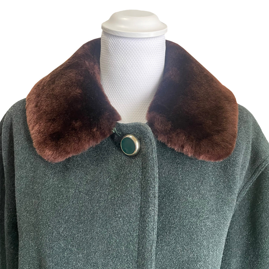 Vintage Coat With Faux Fur Collar 1960s - Salco