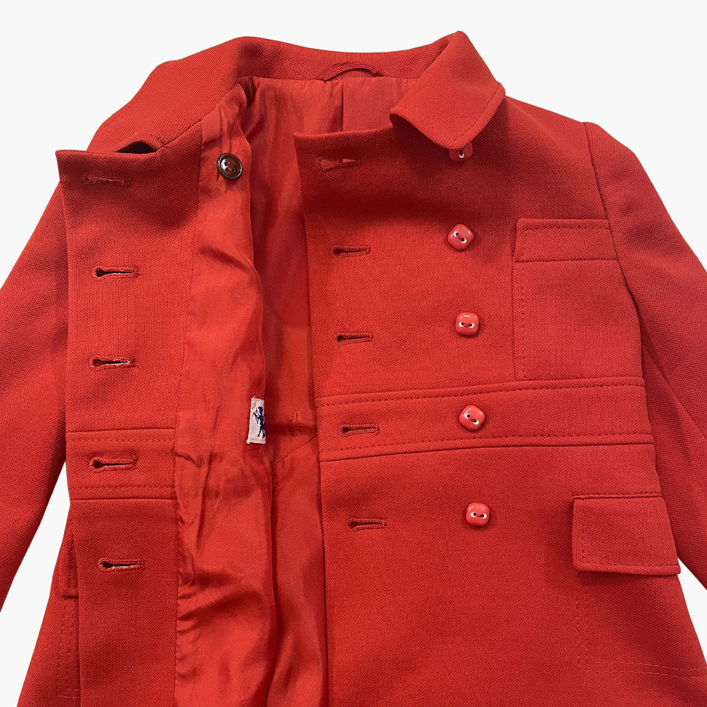 Vintage Red Girl's Coat 1970s