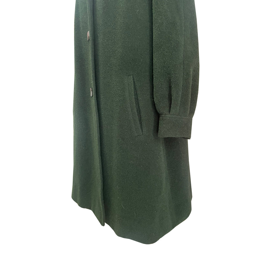 Vintage Green Wool and Alpaca Coat 1960s