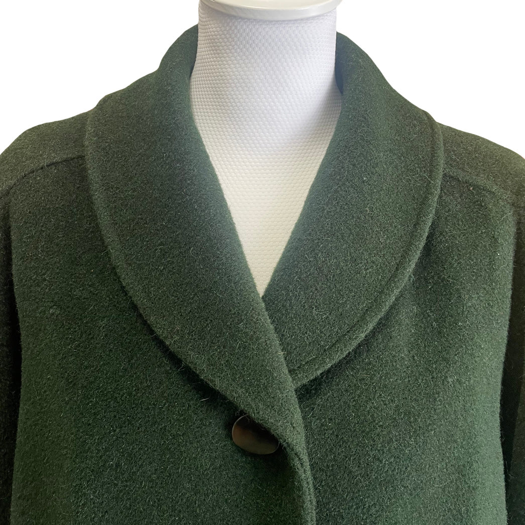 Vintage Green Wool and Alpaca Coat 1960s