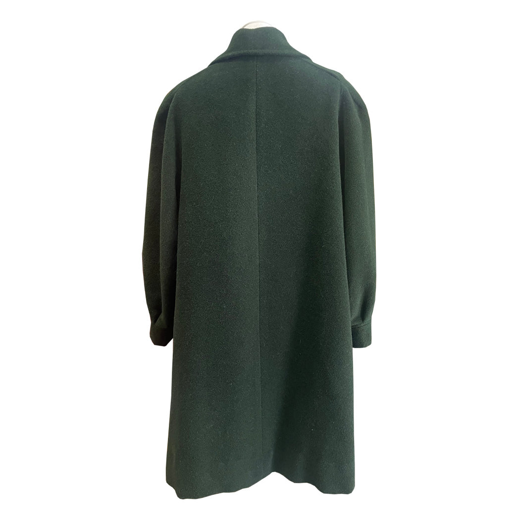 Vintage Green Wool and Alpaca Coat 1960s