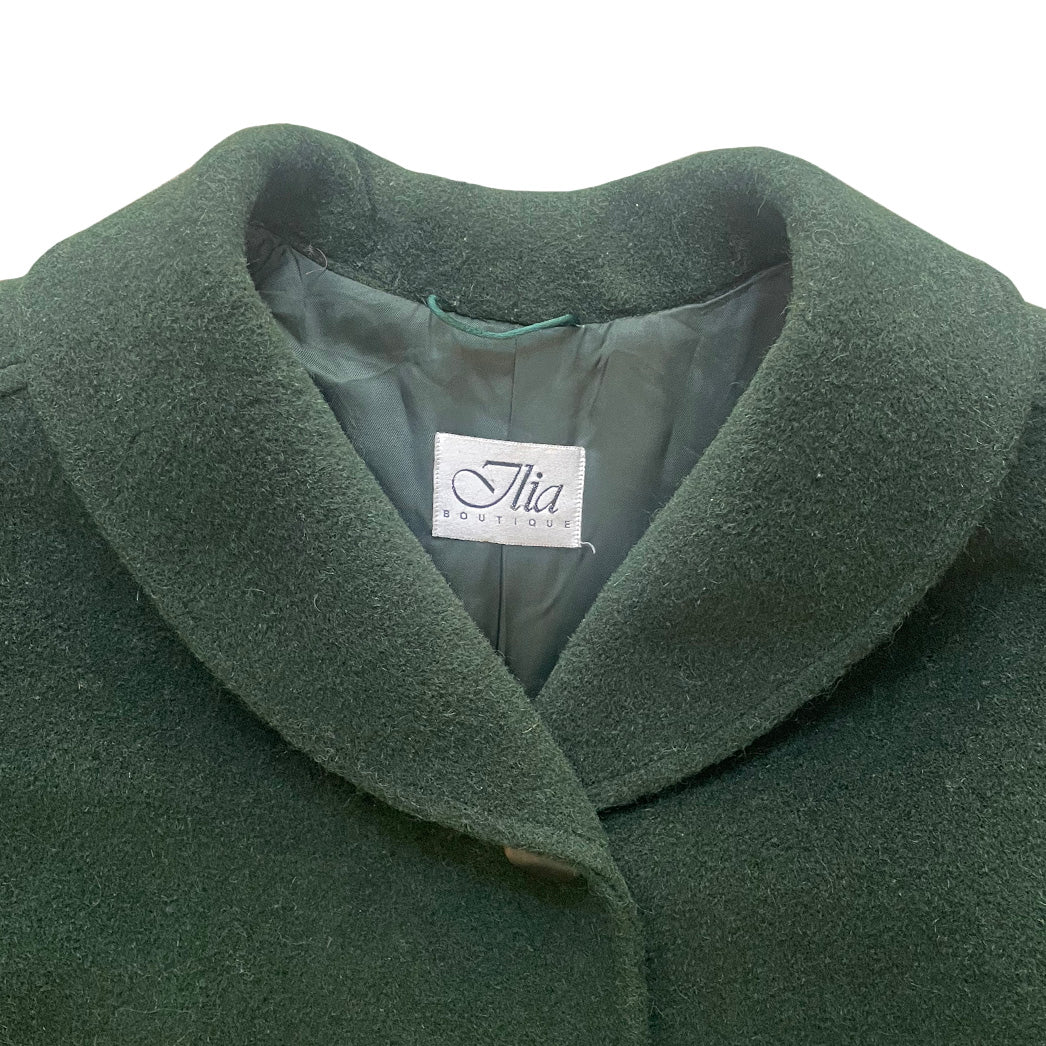 Vintage Green Wool and Alpaca Coat 1960s