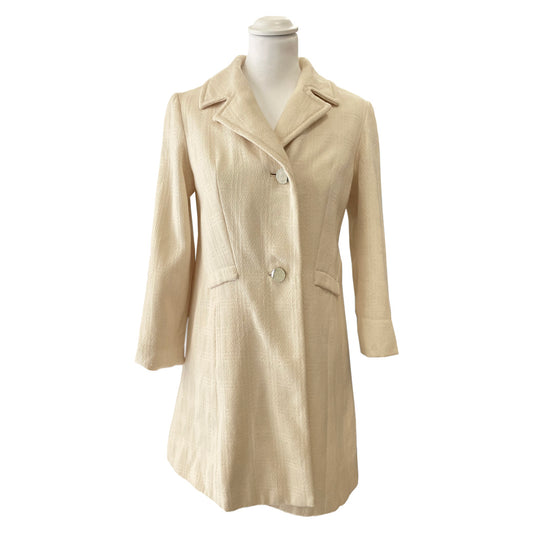 Vintage Cream Tailored Coat 1960s