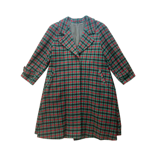 Vintage Checked Wool and Alpaca Coat