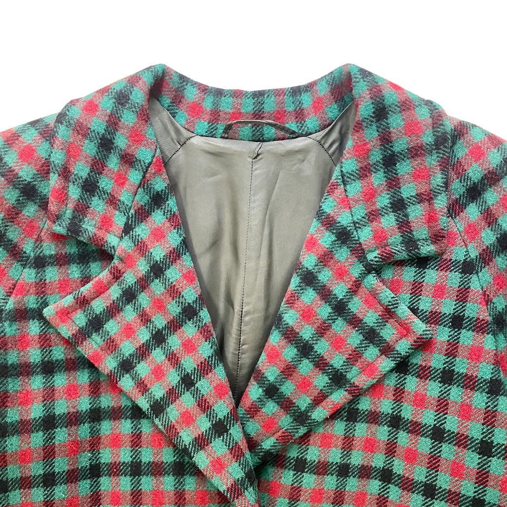 Vintage Checked Wool and Alpaca Coat