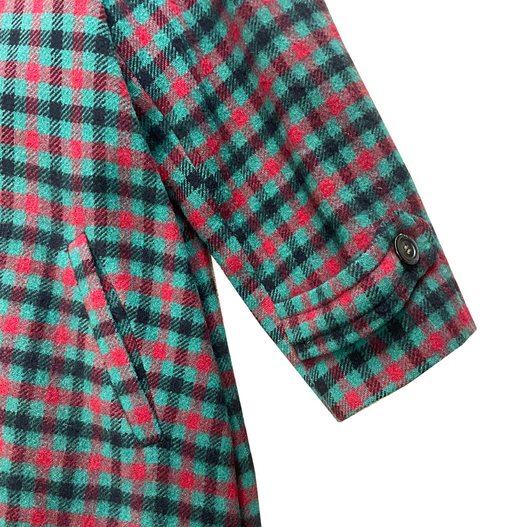 Vintage Checked Wool and Alpaca Coat
