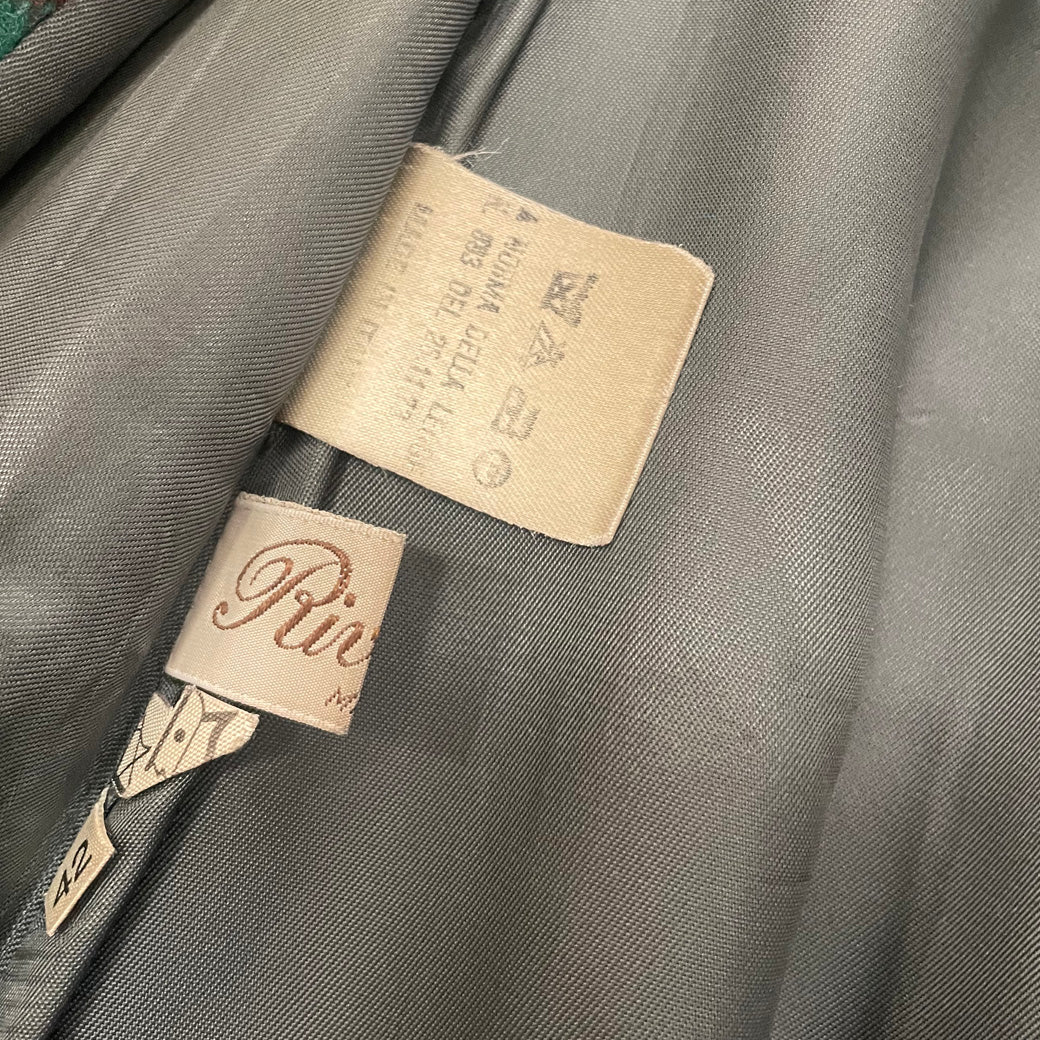 Vintage Checked Wool and Alpaca Coat