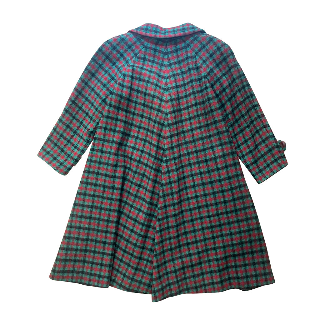 Vintage Checked Wool and Alpaca Coat