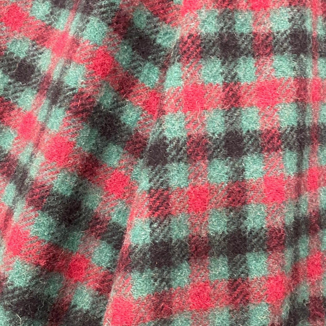 Vintage Checked Wool and Alpaca Coat