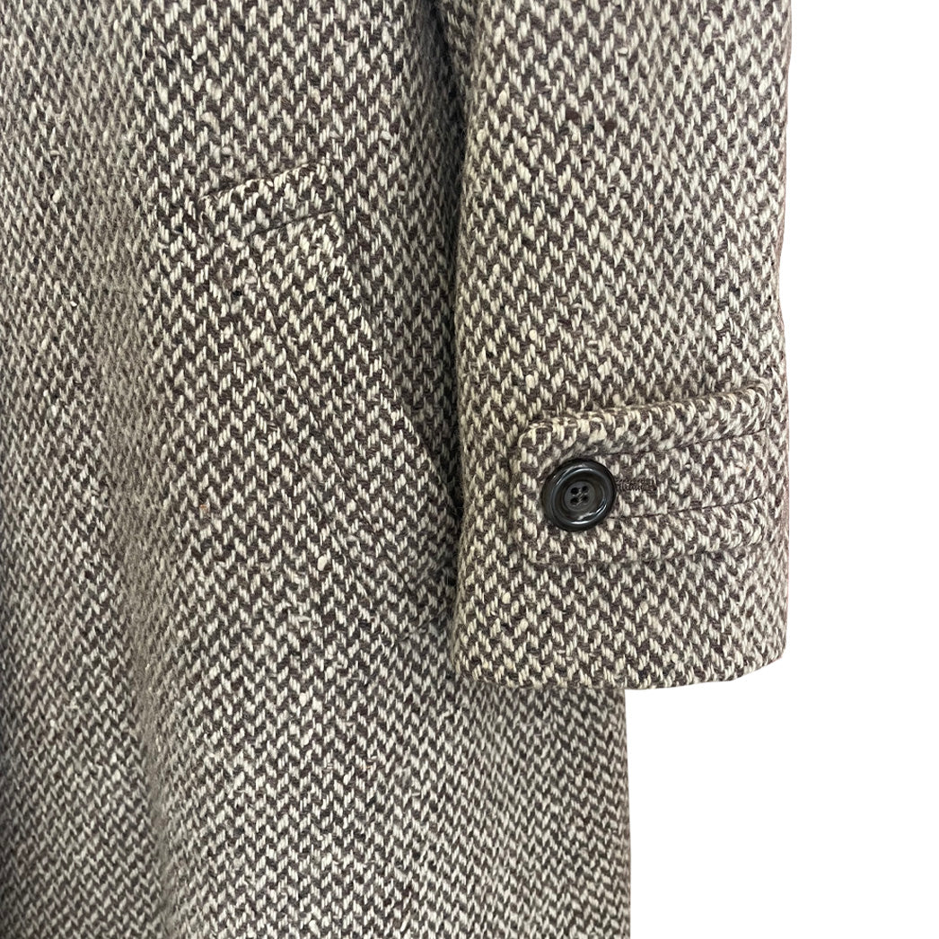 Vintage Herringbone Wool Coat
