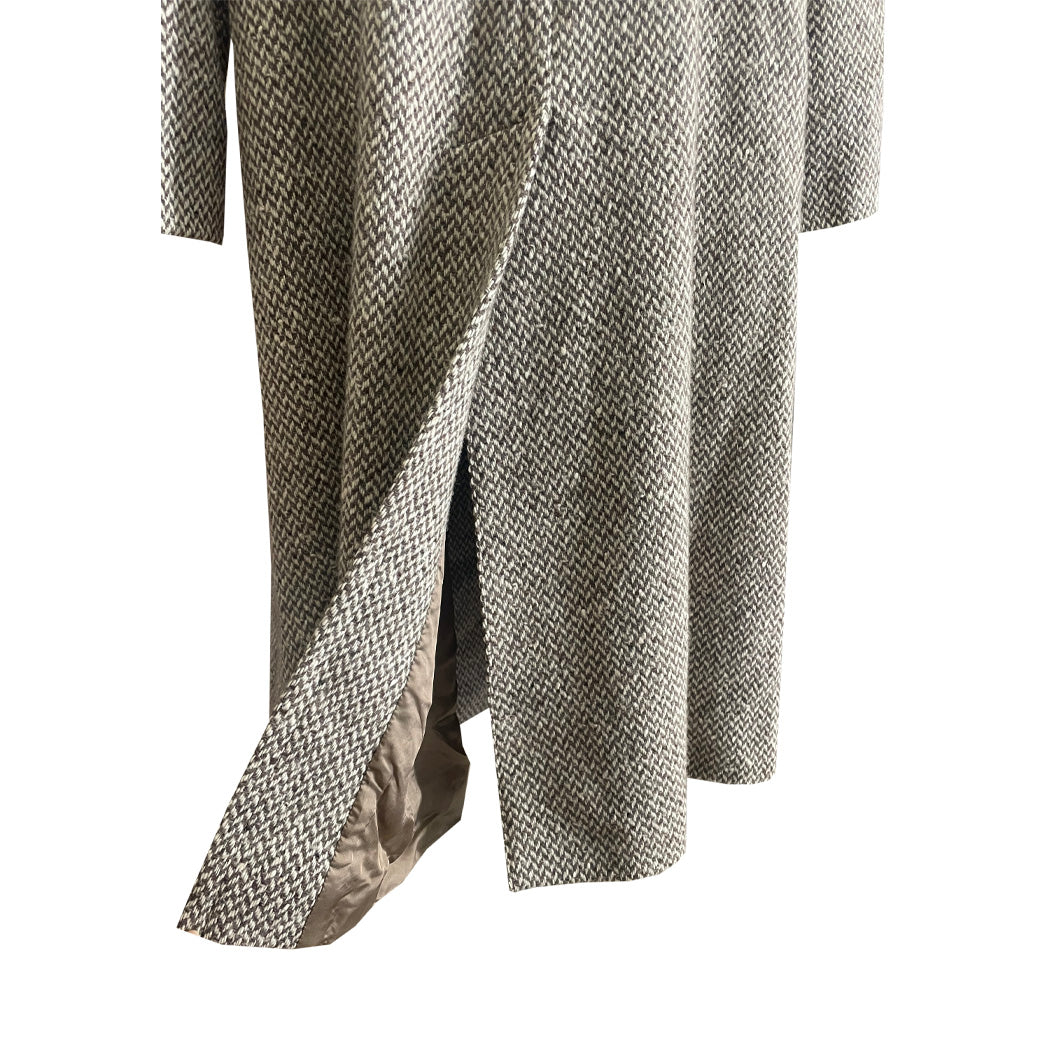 Vintage Herringbone Wool Coat