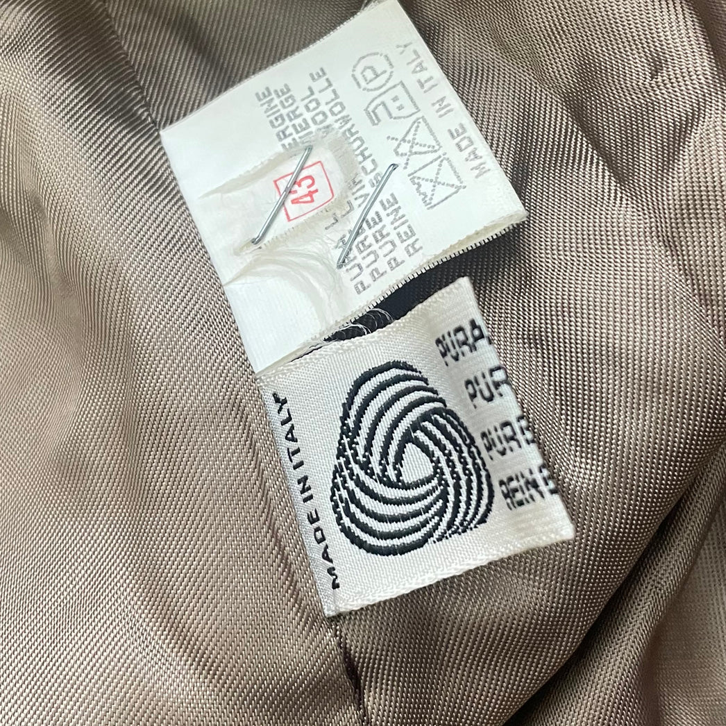 Vintage Herringbone Wool Coat