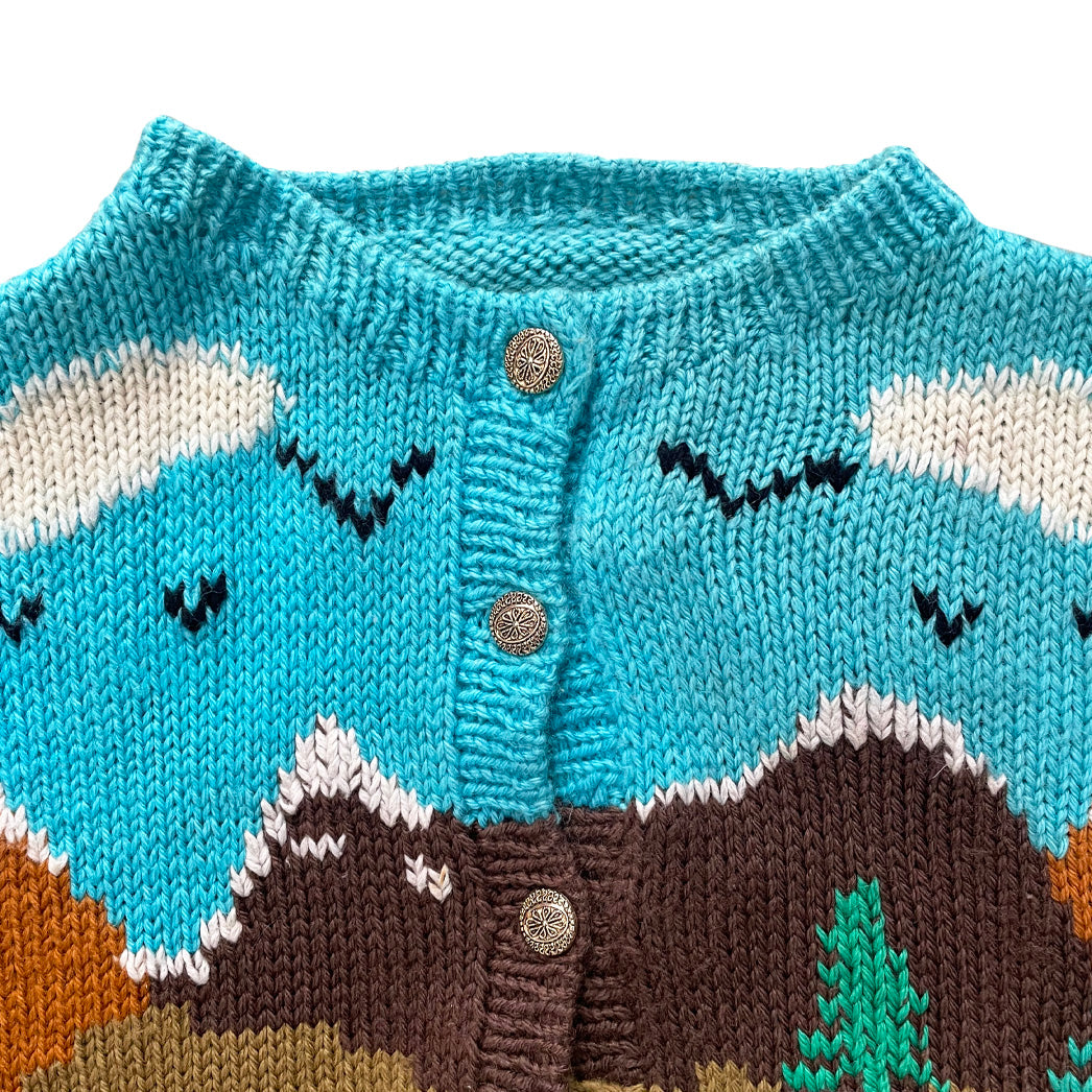 Vintage Hand-Patterned Cardigan