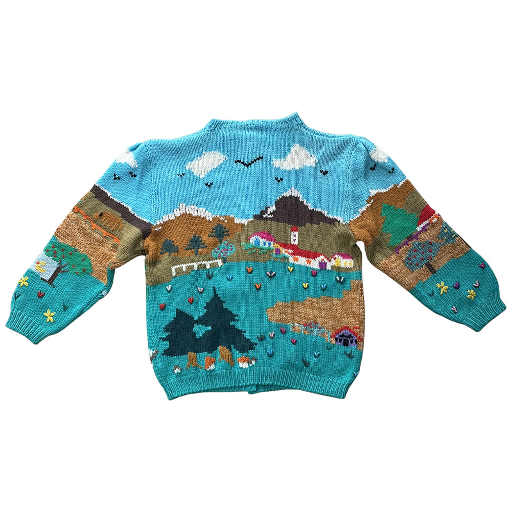 Vintage Hand-Patterned Cardigan