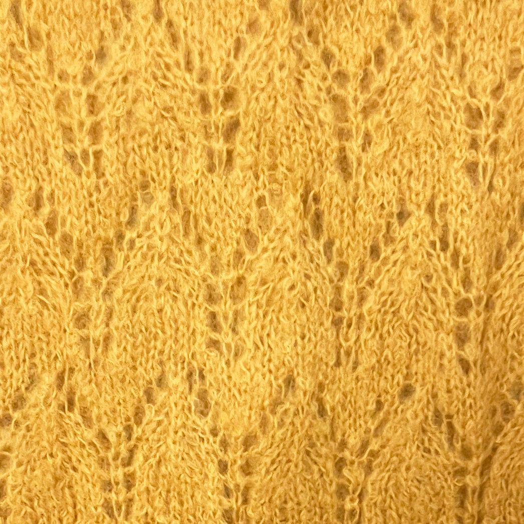 Vintage Hand Knitted Mustard Cardigan 1980s