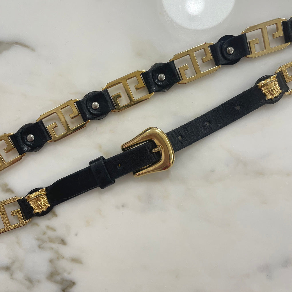 Vintage Faux Leather Belt 1980s