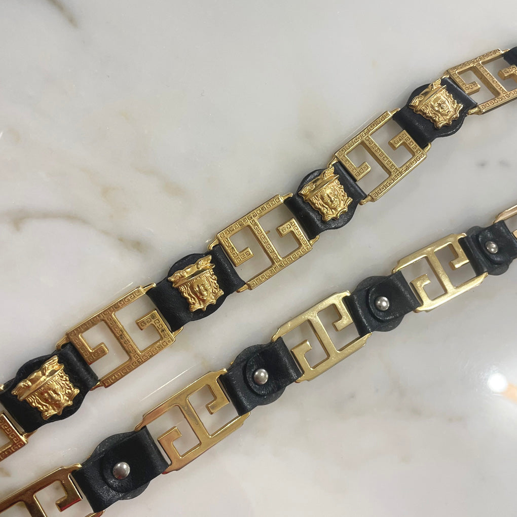 Vintage Faux Leather Belt 1980s