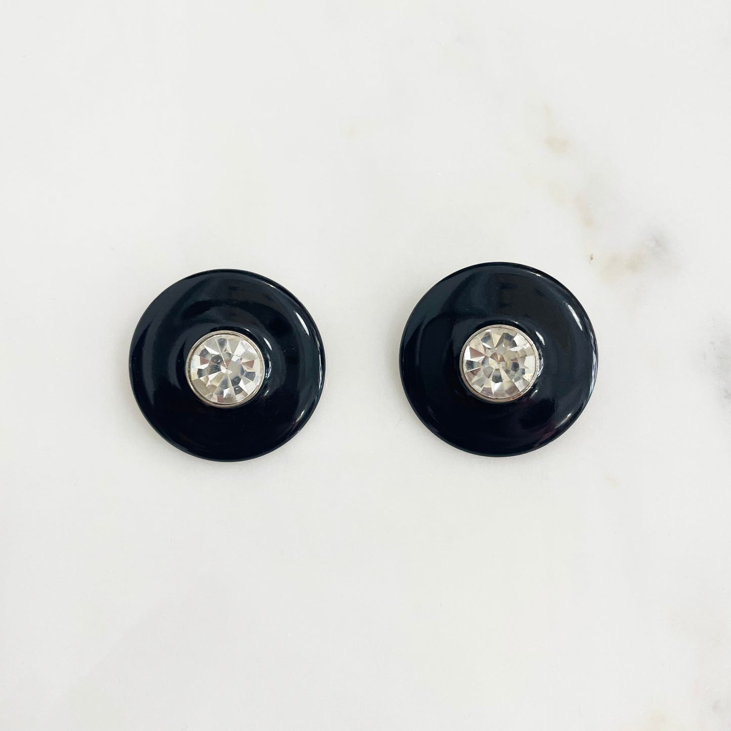 Vintage Clip Earring With Rhinestones 1960s