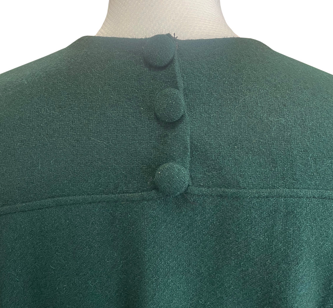 Vintage Green Wool Dress 1940s