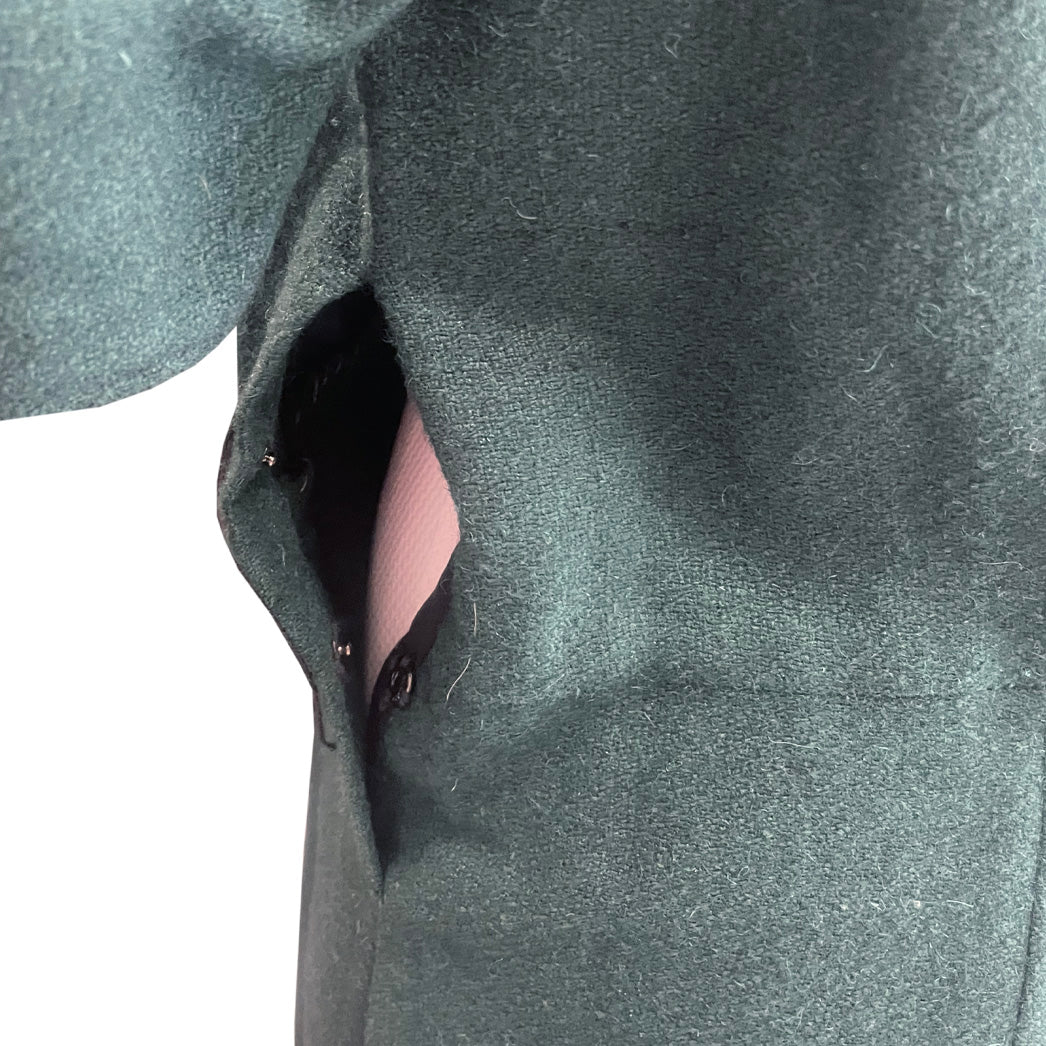 Vintage Green Wool Dress 1940s