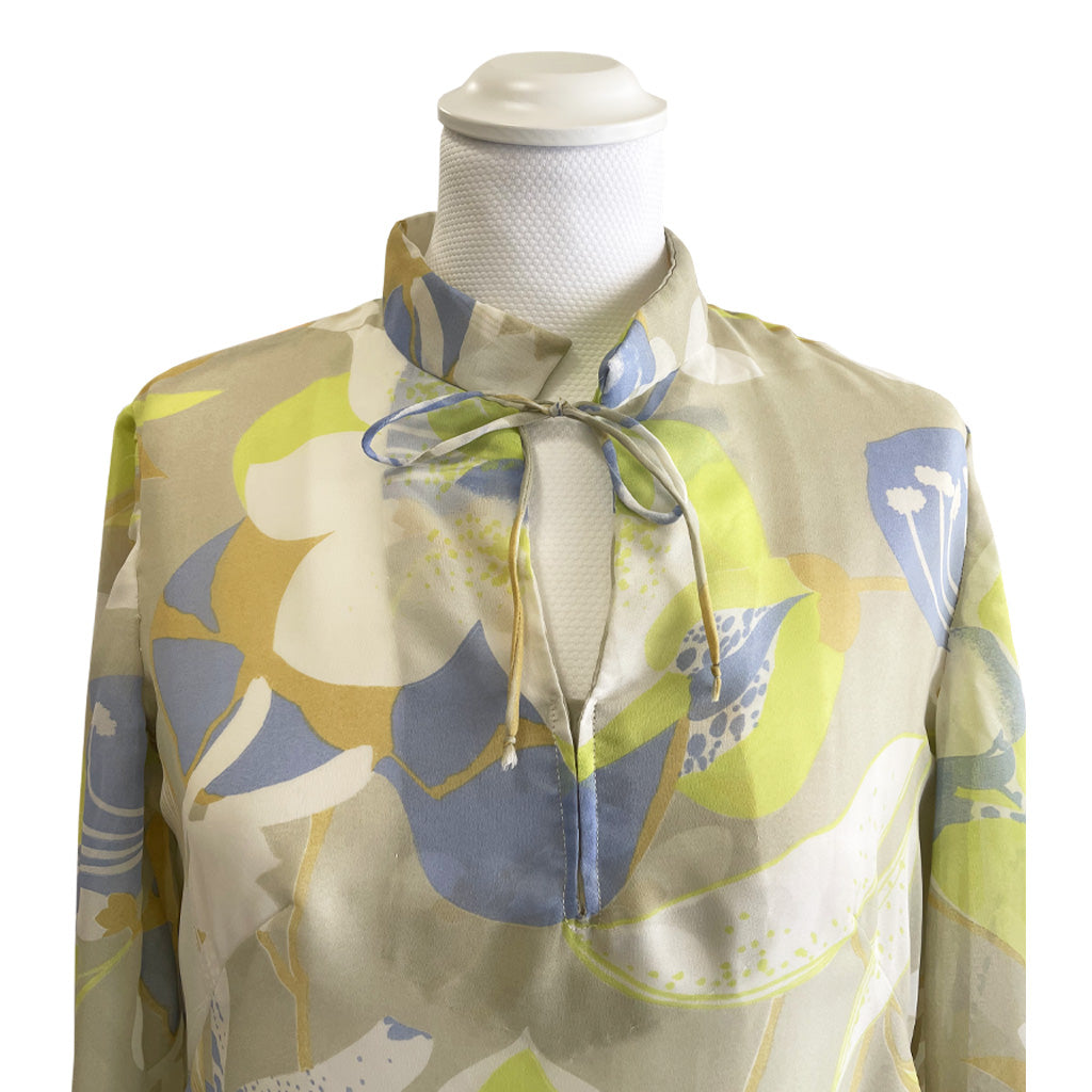 Vintage Patterned Voile Dress 1960s