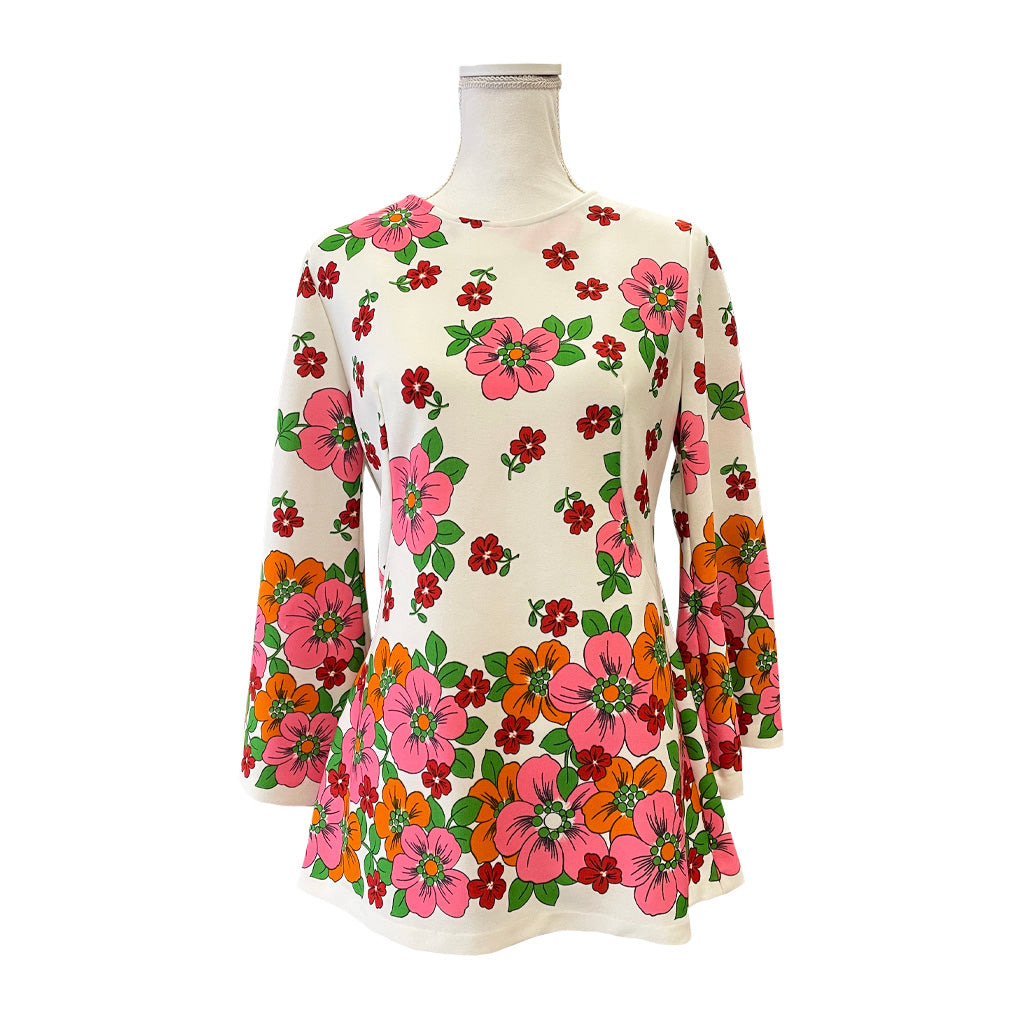 Vintage Floral Mini Dress 1960s