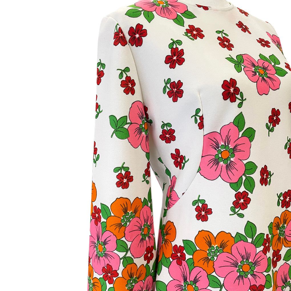Vintage Floral Mini Dress 1960s
