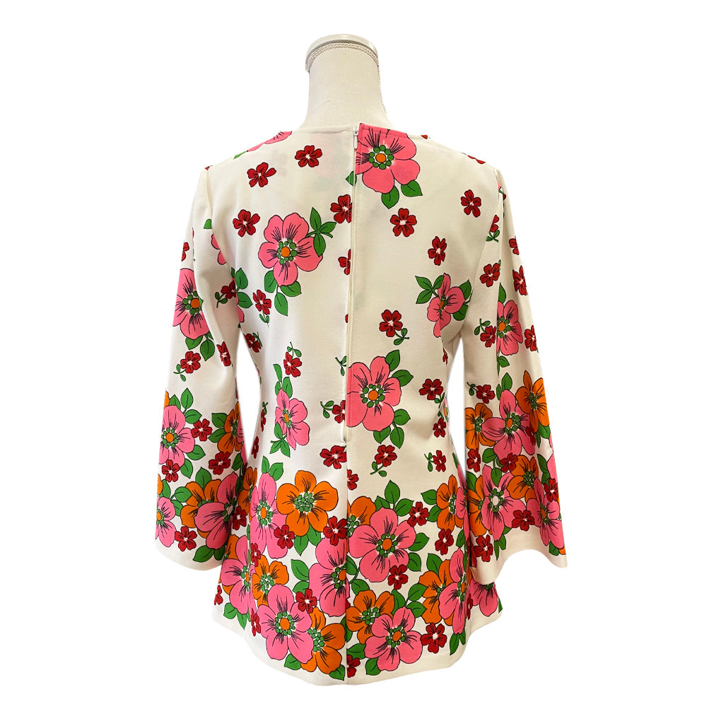 Vintage Floral Mini Dress 1960s