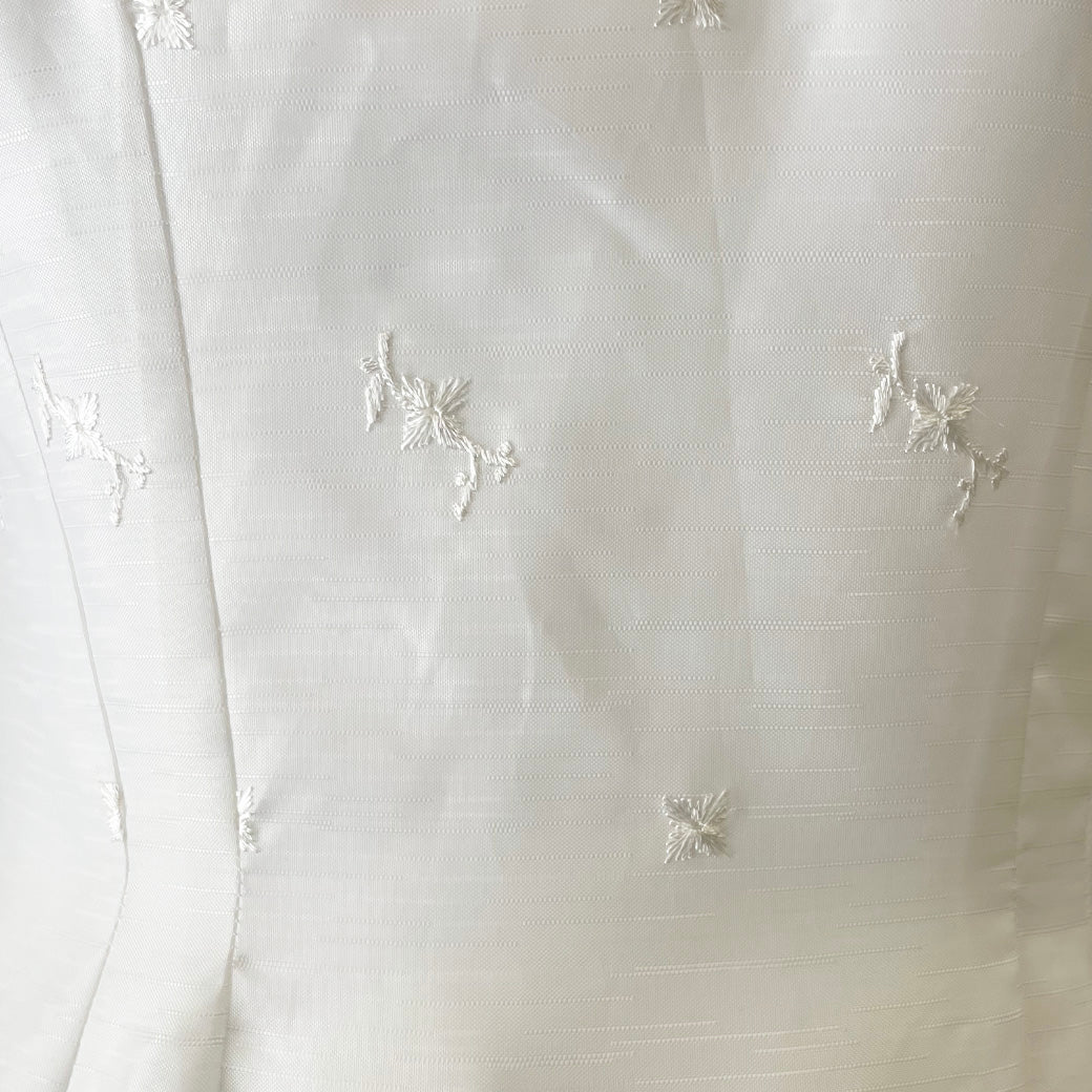 Vintage White Chinese Style Dress 1970s