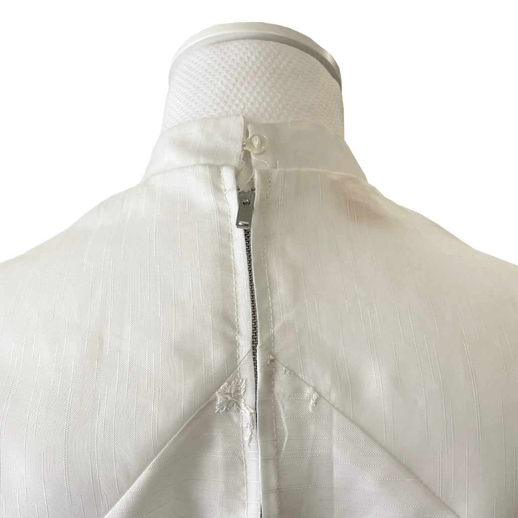 Vintage White Chinese Style Dress 1970s