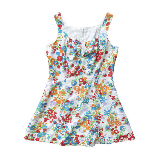 Vintage Mini Summer Dress In Viscose Blend 1960s