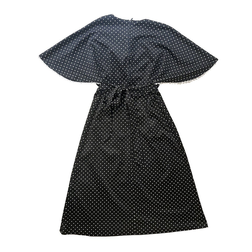 Vintage Black Polka Dot Dress