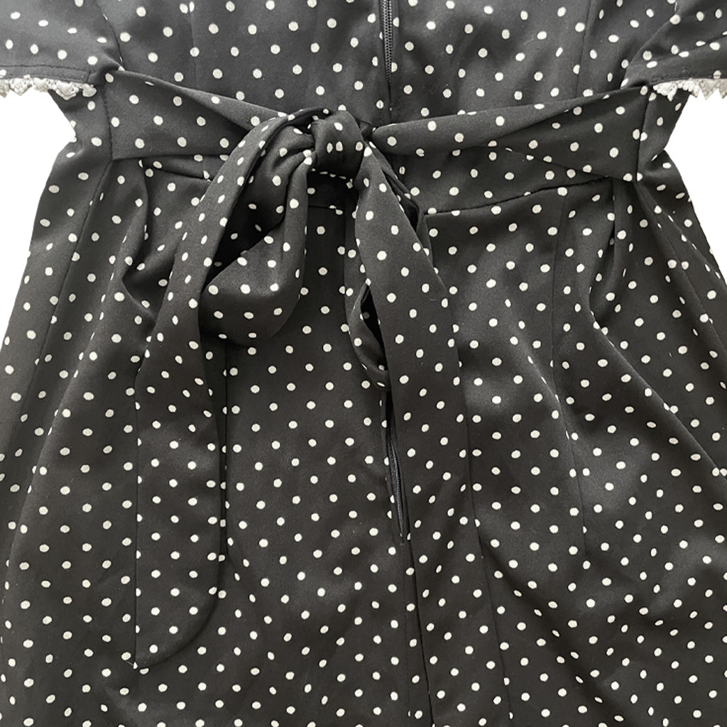 Vintage Black Polka Dot Dress
