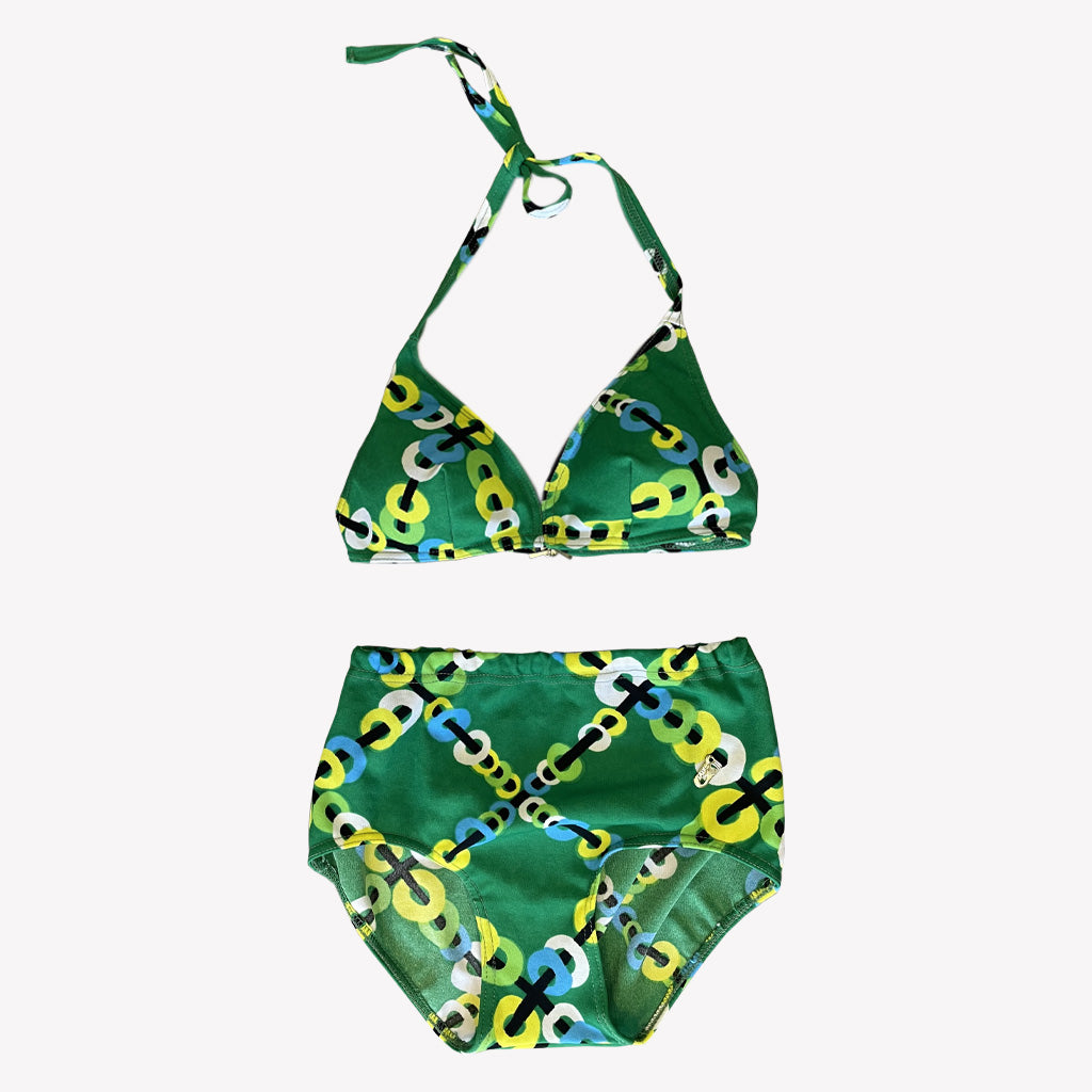 Vintage Two Piece Swimsuit 1970s