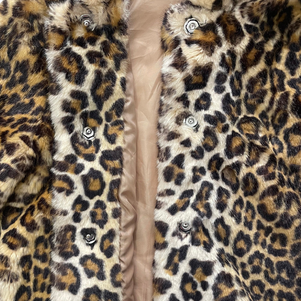 Vintage Leopard Faux Fur Jacket