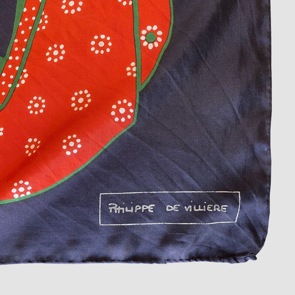 Vintage Philippe Velliere Foulard Pure Silk