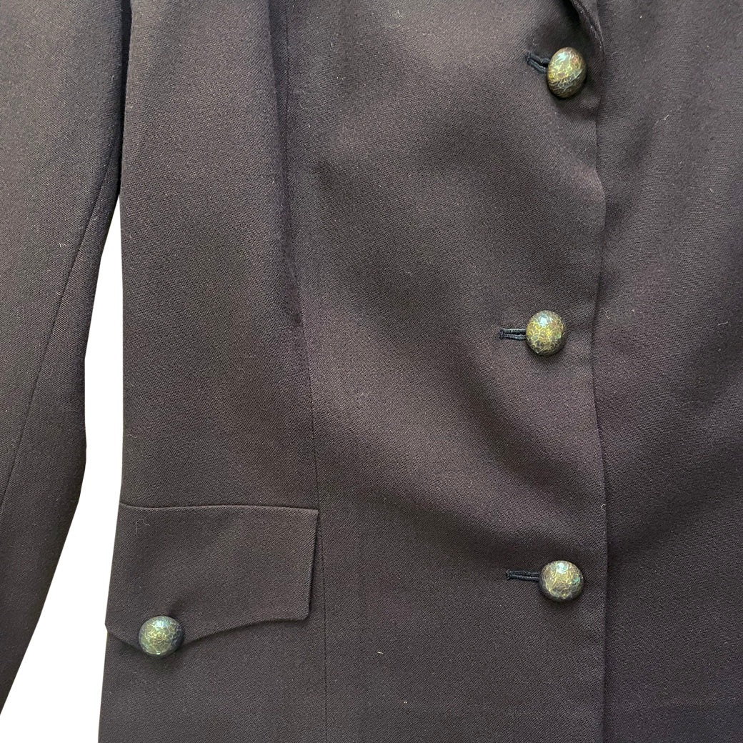 Vintage Brown Jacket With Leopard Fur Collar 1990s