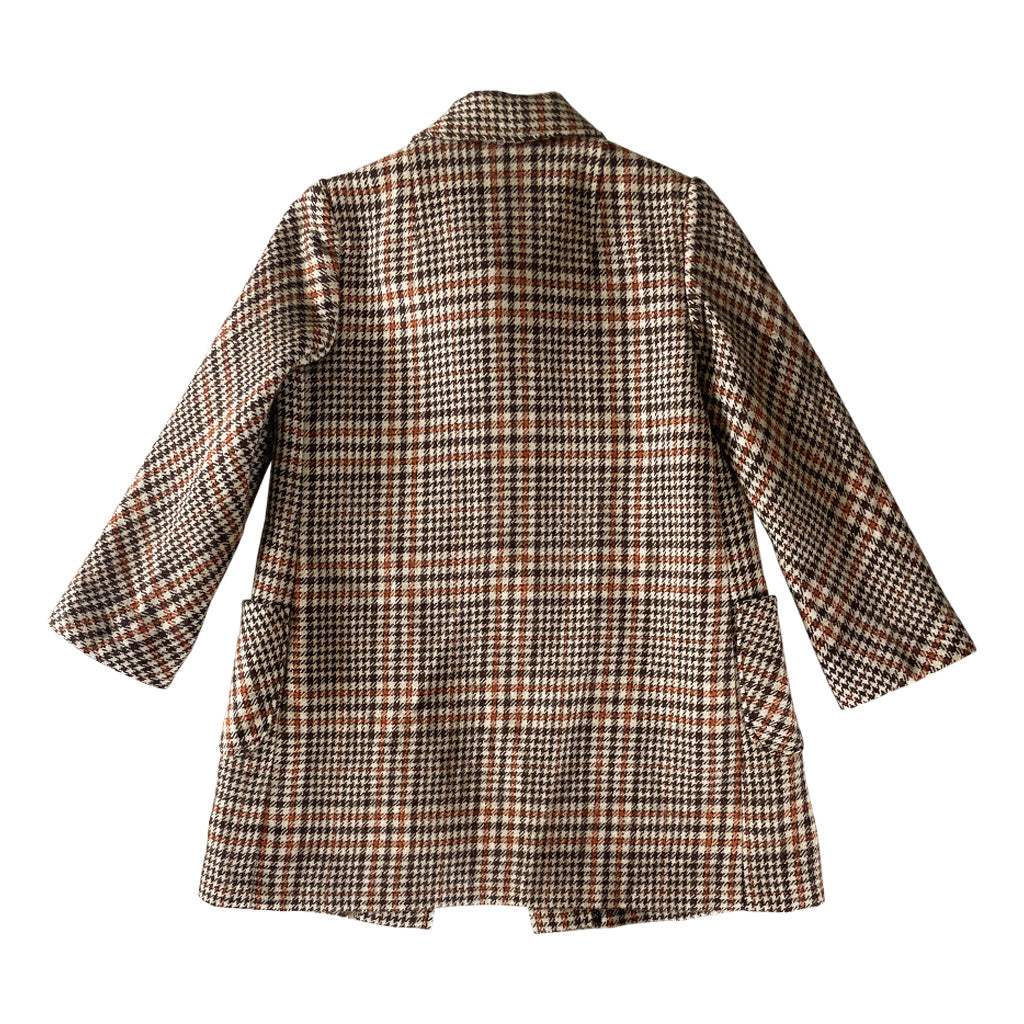 Vintage Checked Wool Coat 1970s