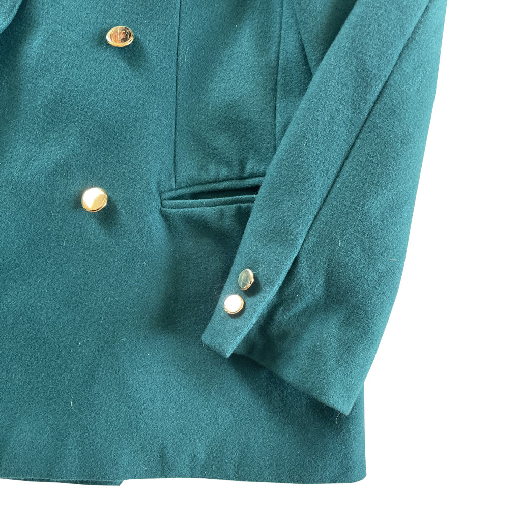 Vintage Petrol Wool Blend Jacket - Pepper 1980s