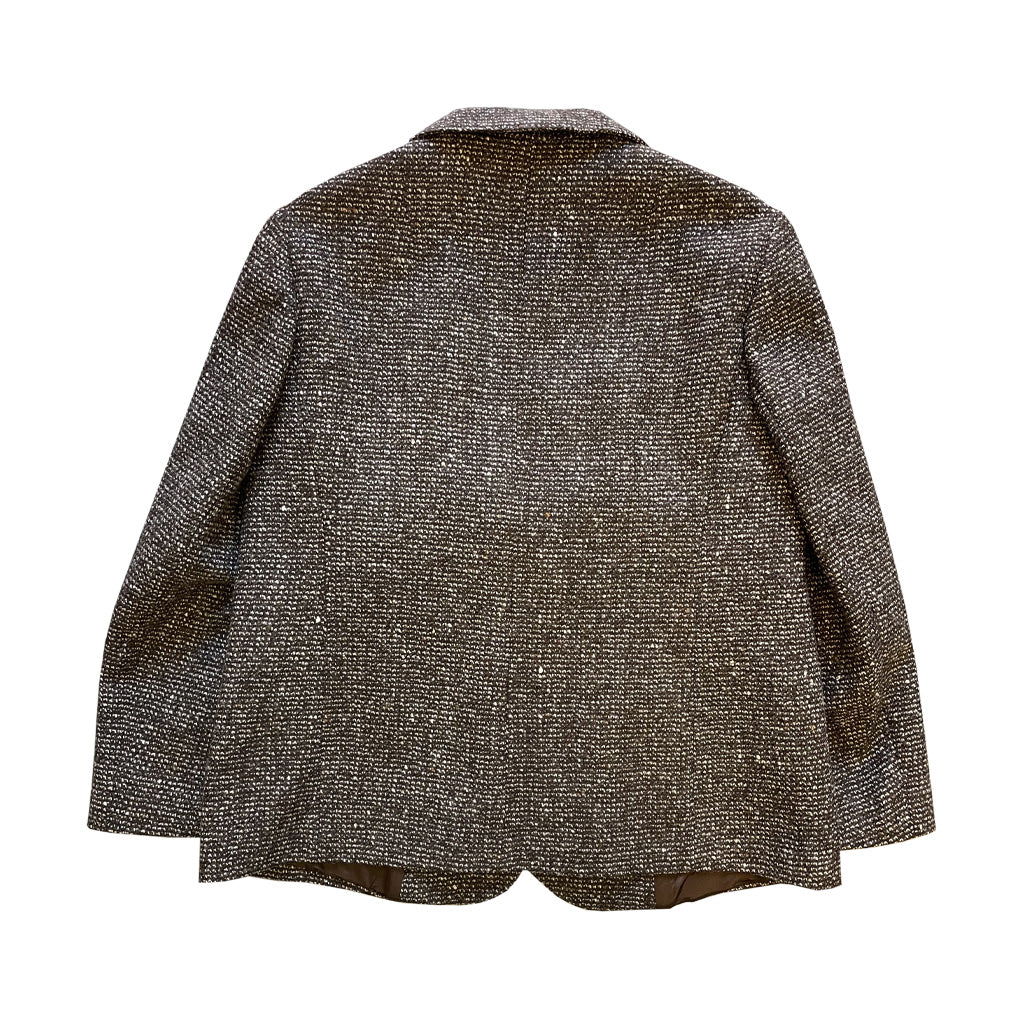 Vintage Brown Jacket In Pure Wool Bouclé