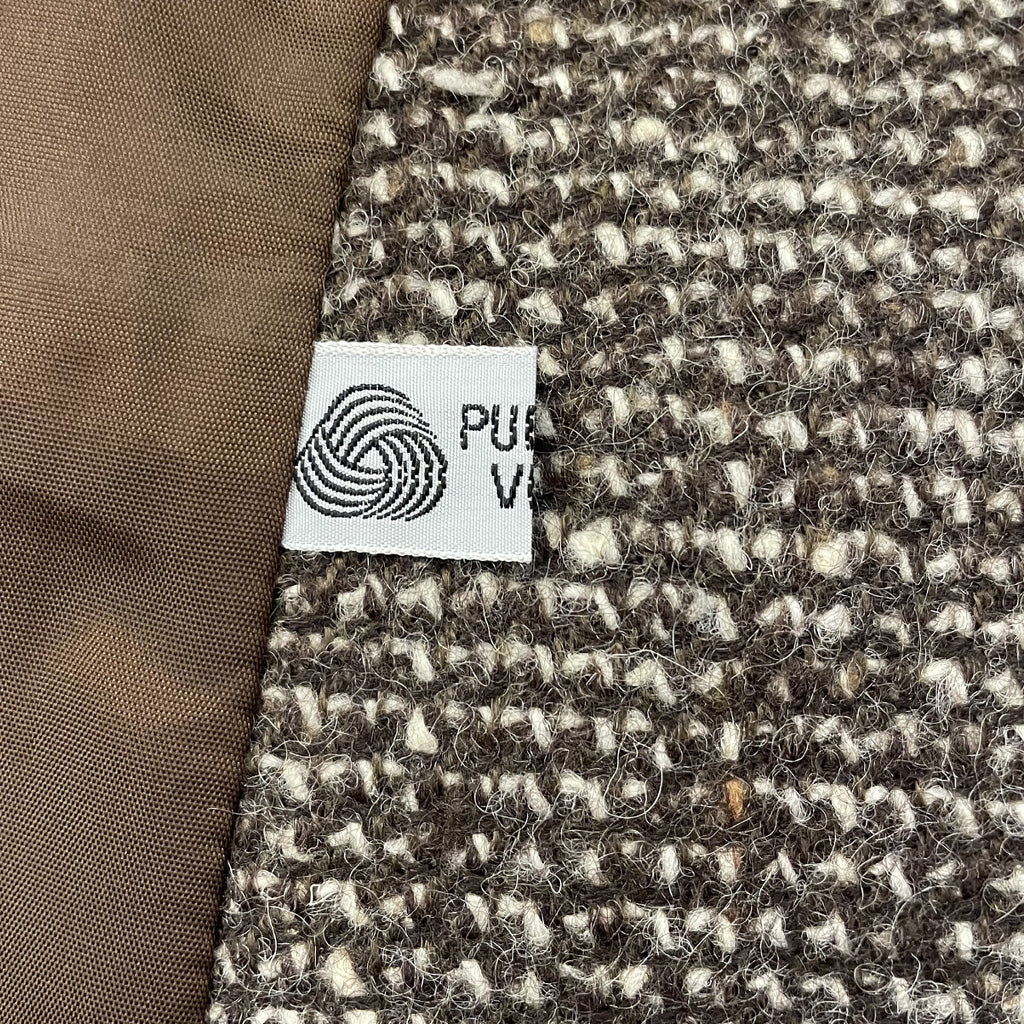 Vintage Brown Jacket In Pure Wool Bouclé