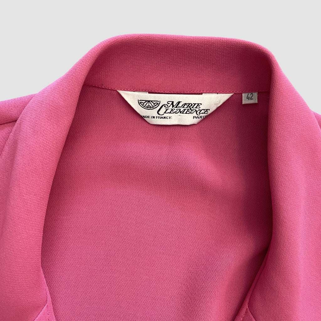 Vintage Summer Jacket Pink Marie Clemence 1980s