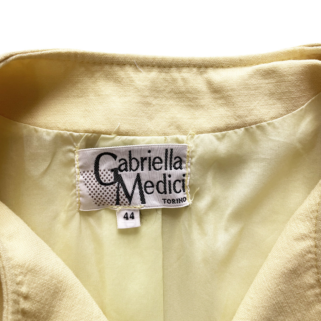 Vintage Yellow Puff Sleeve Jacket 1980s