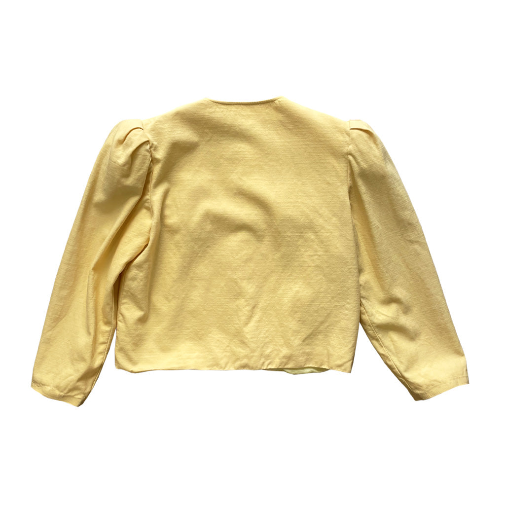Vintage Yellow Puff Sleeve Jacket 1980s