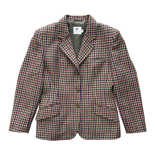 Vintage Checked Wool Jacket 1990s