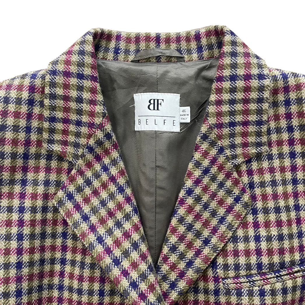 Vintage Checked Wool Jacket 1990s
