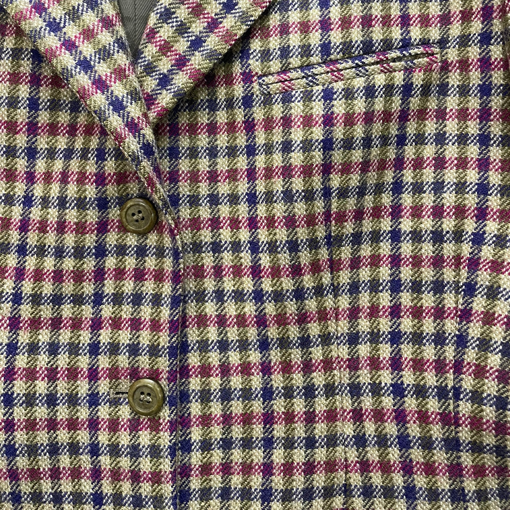 Vintage Checked Wool Jacket 1990s