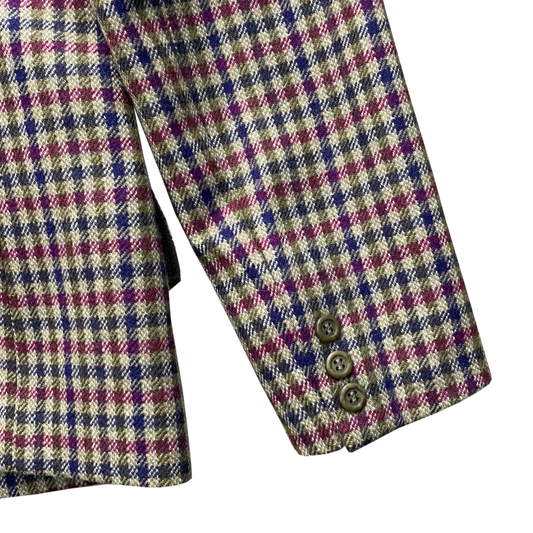 Vintage Checked Wool Jacket 1990s