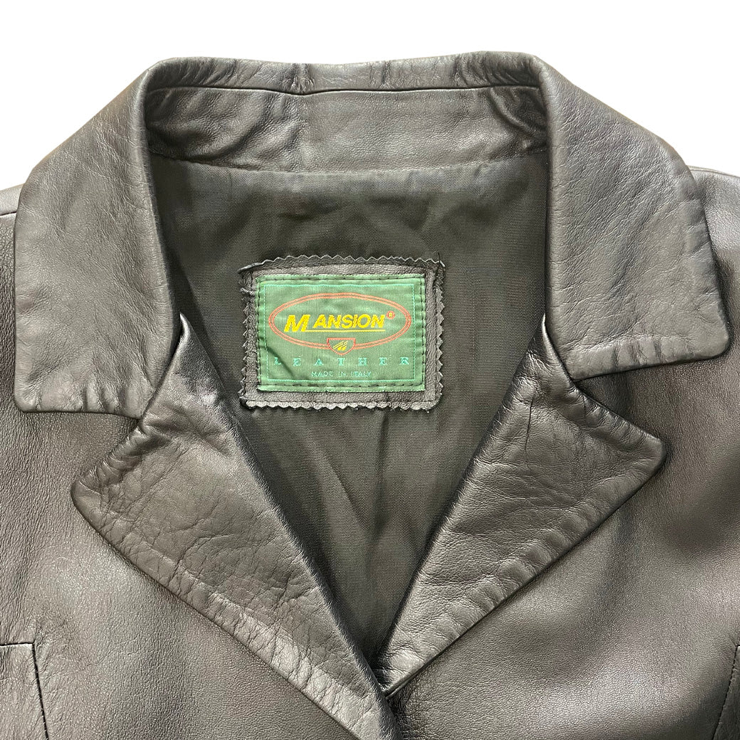 Vintage Black Genuine Leather Jacket 1990s